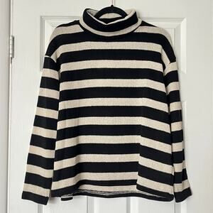 Zara Turtleneck Oversized Striped Sweater - Size S - NWT